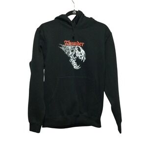 Thunder Trucks Skull Graphic Hoodie Black Pullover Hooded Sweatshirt size S